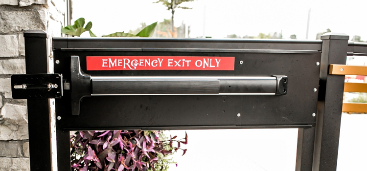 emergency push bar installation in Pasadena